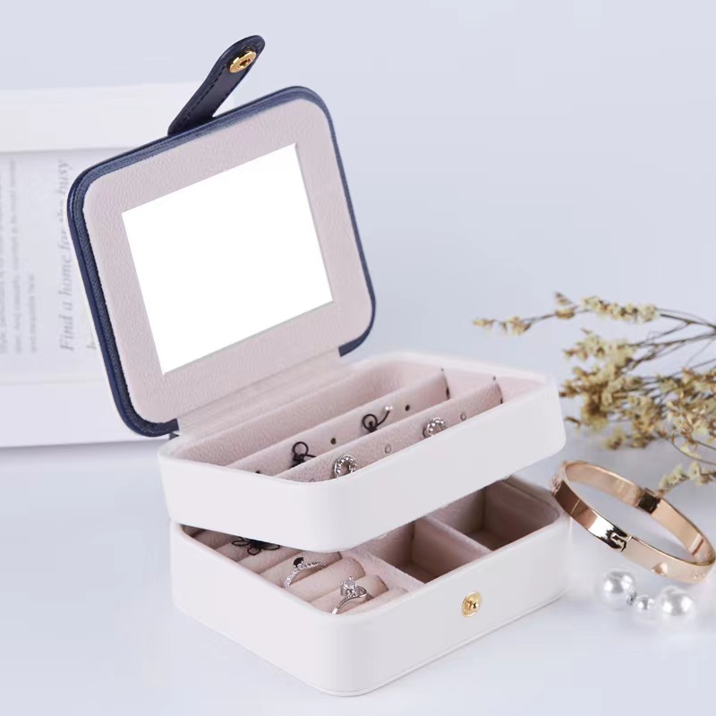 Exquisite Children's Earring Packaging Portable Travel Jewelry Box Cases With Logo