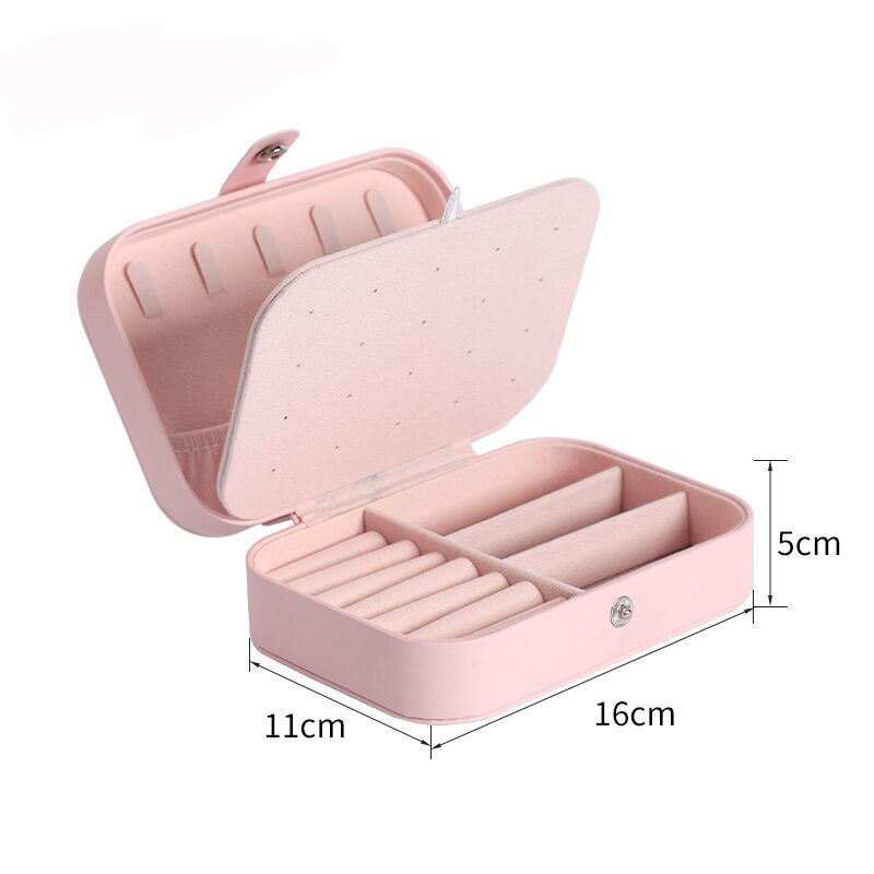PU leather Jewelry Storage box for Ring Earring Necklace girl box jewelri wholesale