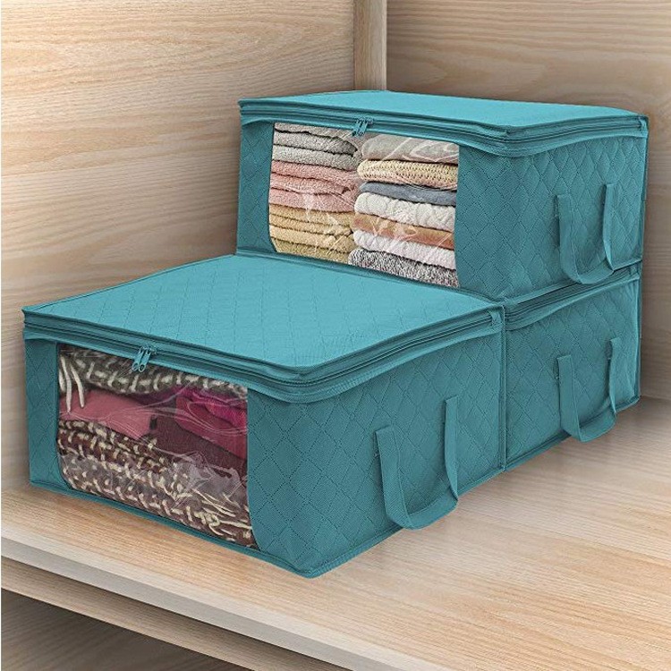 Large Capacity Durable Moving Household Cloth Sealing Folding Non Woven Storage Box