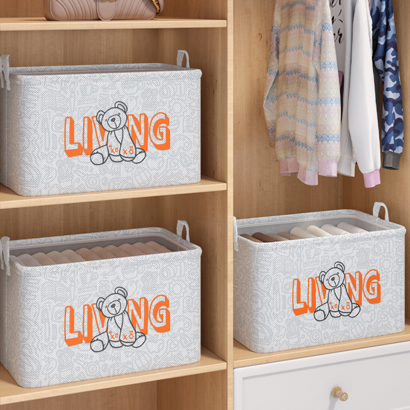 Cartoon Printed Toys Large Capacity Drawer Type Clothing Foldable Portable Collection Storage Box