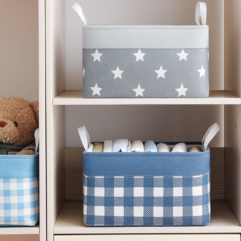 Fabric Clutter Bathroom Makeup Children Toys Snacks Storage Basket Organizer Box