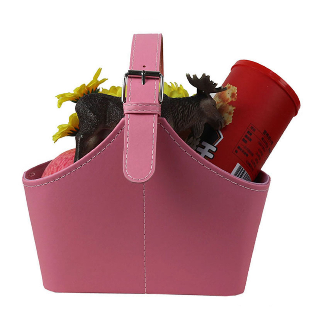 Wedding Birthday Festival Gift Snacks Ceative Girls Flower Storage Leather Basket