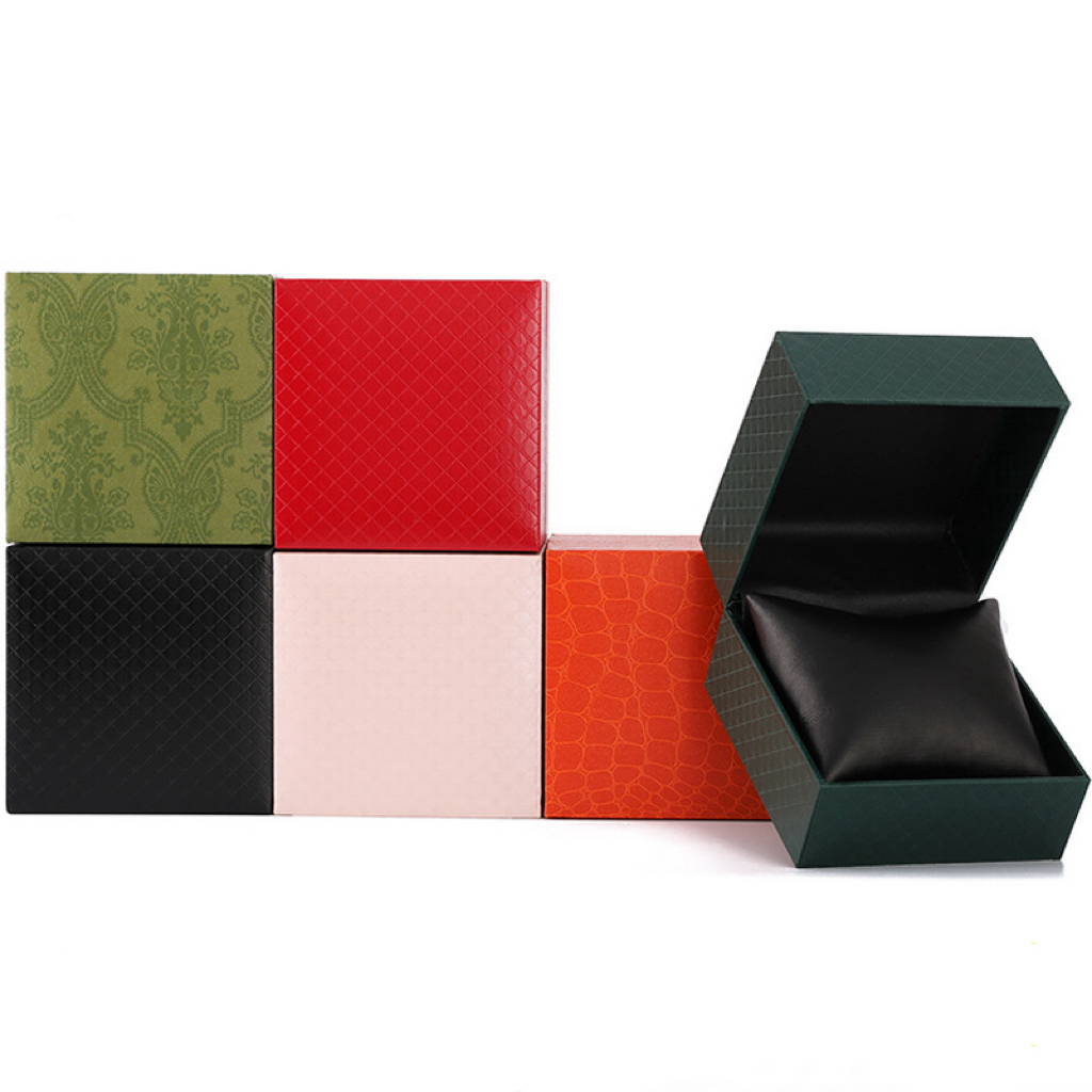 High-end Clamshell Jewelry Display Gift Box High-end PU Leather Watch Storage Box