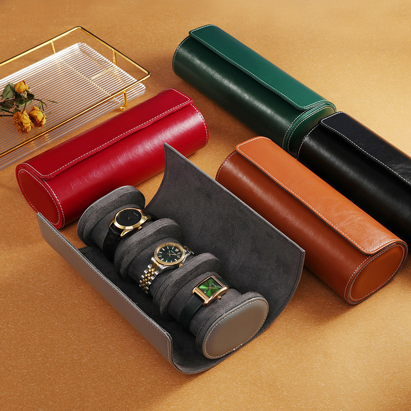 Hot Sales Dustproof Waterproof Travel Portable PU Leather Watch Storage Display Box
