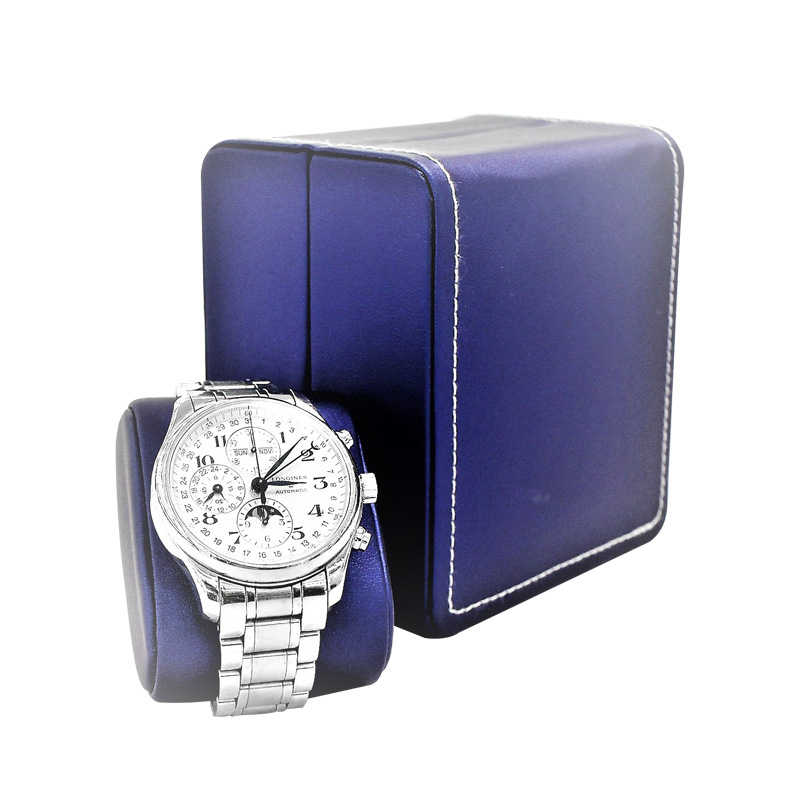 Exquisite Luxury Gift Packaging Clamshell Watch Accessories Custom Logo PU Leather Box