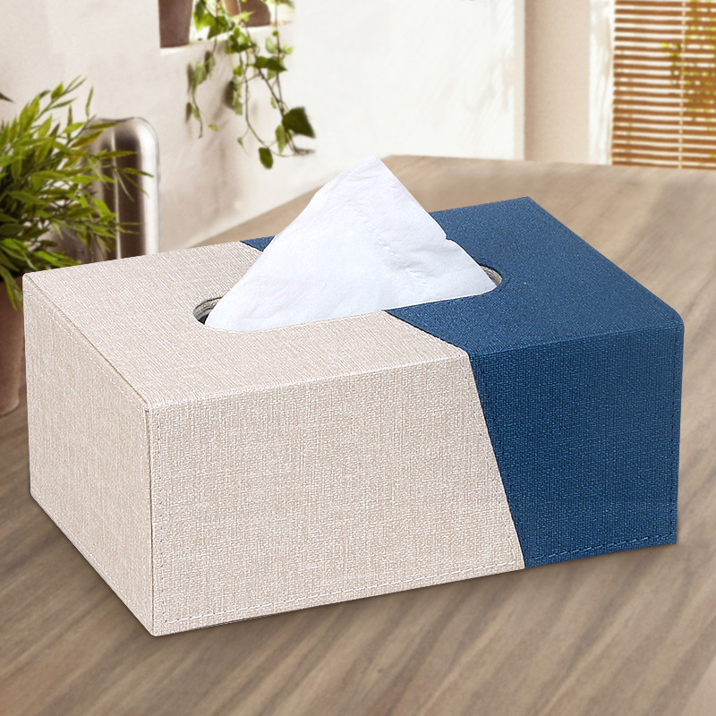 Creative Nordic Home Living Room Napkin Box Leather Simple Lovely Desktop Tissue Storage Box